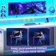 SEDETA | 78.7 Inch Gaming Desk with LED Lights Storage Shelves Computer Desk with 8 Drawers Monitor Stand Ergonomic Gaming Table with Hutch