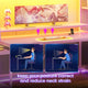 SEDETA 78.8 Inch Gaming Desk  with LED Lights Hutch Storage Shelves