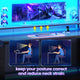 SEDETA | 78.7 Inch Gaming Desk with LED Lights Storage Shelves Computer Desk with 8 Drawers Monitor Stand Ergonomic Gaming Table with Hutch