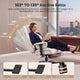 SEDETA | 24.4 Inch Office Chair with Adjustable Headrest Computer Chair with Footrest Executive Home Office Chairs with PU Leather 350lbs  135° recline pocket spring dual-layer foam cushion
