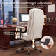 SEDETA | 24.4 Inch Office Chair with Adjustable Headrest Computer Chair with Footrest Executive Home Office Chairs with PU Leather 350lbs  135° recline pocket spring dual-layer foam cushion