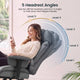 SEDETA | 24.4 Inch Office Chair with Adjustable Headrest Computer Chair with Footrest Executive Home Office Chairs with PU Leather 350lbs  135° recline pocket spring dual-layer foam cushion