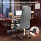 SEDETA | 24.4 Inch Office Chair with Adjustable Headrest Computer Chair with Footrest Executive Home Office Chairs with PU Leather 350lbs  135° recline pocket spring dual-layer foam cushion