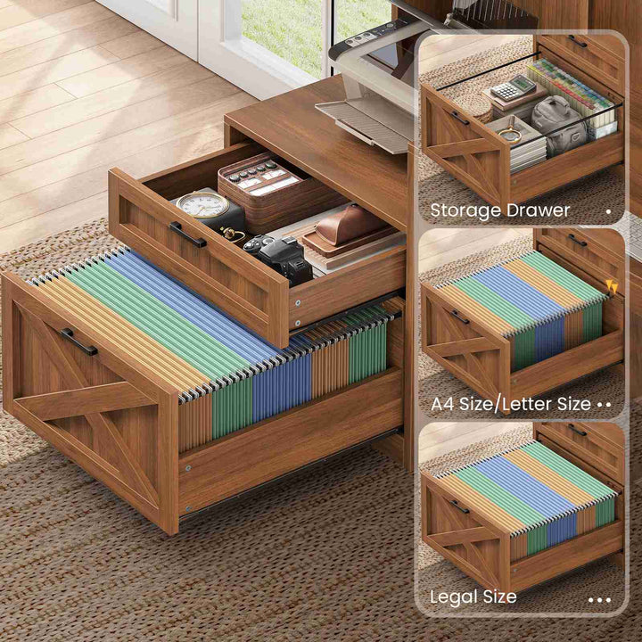 SEDETA | 67.9 Inch L Shaped Computer Desk with Drawers LED Lights Power Outlet Farmhouse Office Desk with Double Hutch Storage Shelves Corner Home Office Desk for Gaming Work and Study