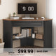 SEDETA | 31.5 Inch Farmhouse Corner Computer Desk with Storage Shelves for Home Office