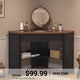 SEDETA | 31.5 Inch Farmhouse Corner Computer Desk with Storage Shelves for Home Office