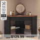 SEDETA 31.5 Inch Corner Desk Farmhouse Computer Desk with Storage Drawer Shelves for Small Space