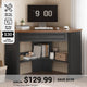 SEDETA 31.5 Inch Corner Desk Farmhouse Computer Desk with Storage Drawer Shelves for Small Space