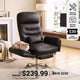 SEDETA® Criss Cross Chair with 30 Inch High Back 155° Reclining Foot Rest Waist Pillow Cross Legged Office Chair with Flip Armrests 4 Headrest Angles