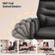 SEDETA® Criss Cross Chair with 30 Inch High Back 155° Reclining Foot Rest Waist Pillow Cross Legged Office Chair with Flip Armrests 4 Headrest Angles