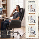 SEDETA® Criss Cross Chair with 30 Inch High Back 155° Reclining Foot Rest Waist Pillow Cross Legged Office Chair with Flip Armrests 4 Headrest Angles