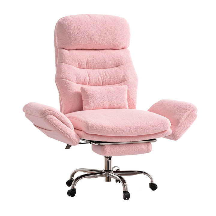 SEDETA® Criss Cross Chair with 30 Inch High Back 155° Reclining Foot Rest Waist Pillow Cross Legged Office Chair with Flip Armrests 4 Headrest Angles
