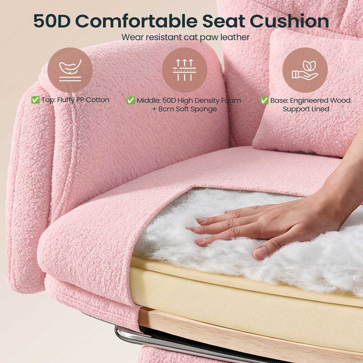 SEDETA® Criss Cross Chair with 30 Inch High Back 155° Reclining Foot Rest Waist Pillow Cross Legged Office Chair with Flip Armrests 4 Headrest Angles