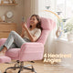 SEDETA® Criss Cross Chair with 30 Inch High Back 155° Reclining Foot Rest Waist Pillow Cross Legged Office Chair with Flip Armrests 4 Headrest Angles