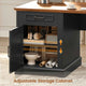 SEDETA 69 Inch Executive L Shaped Computer Desk with Drawers and Storage Cabinet Power Outlets Classical American Style
