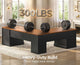 SEDETA 69 Inch Executive L Shaped Computer Desk with Drawers and Storage Cabinet Power Outlets Classical American Style