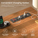 SEDETA 69 Inch Executive L Shaped Computer Desk with Drawers and Storage Cabinet Power Outlets Classical American Style