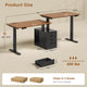 SEDETA® 94 Inch Electric Standing Desk Height Adjustable Two Person Long Computer Desk with 4 Drawers 2 Power Outlets CPU Stand Cable Management