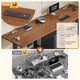 SEDETA® 94 Inch Electric Standing Desk Height Adjustable Two Person Long Computer Desk with 4 Drawers 2 Power Outlets CPU Stand Cable Management