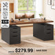 SEDETA 55 Inch Electric Standing Desk with 6 Drawers Adjustable Stand up Desk with Storage Computer Desks with Power Outlets