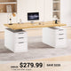 SEDETA 55 Inch Electric Standing Desk with 6 Drawers Adjustable Stand up Desk with Storage Computer Desks with Power Outlets