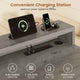 SEDETA 65 Inch L Shaped Computer Desk Ergonomic Home Office Gaming Desk with Storage Lockable 2 File Drawer Power Strip LED Strip