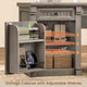 SEDETA 67 Inch L Shaped Computer Desk Large Office Executive  Desk with 4 File Drawers Storage Cabinet Power Strip