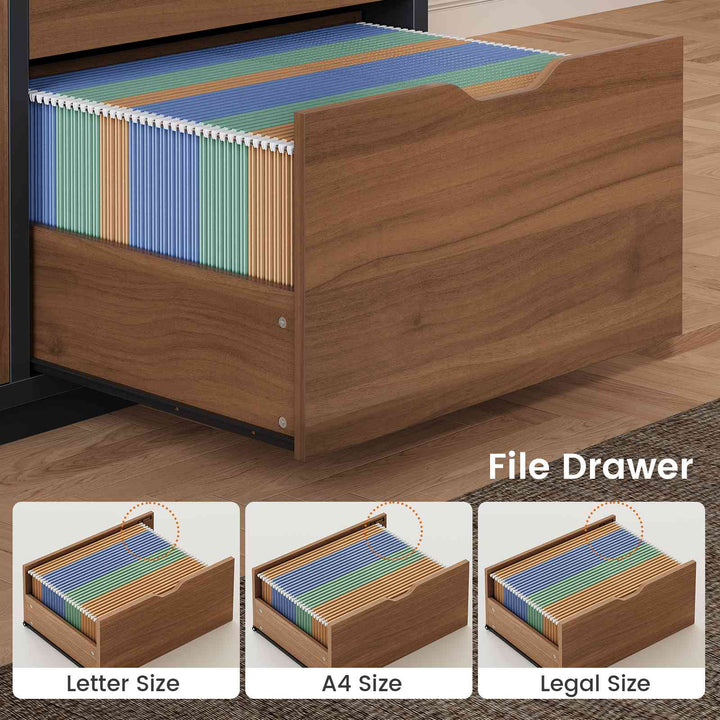 SEDETA 77.1 Inch Large Executive Electric Standing Desk Height Adjustable Executive Desk with 3 Drawers Storage Cabinet Sit Stand Home Office Desk with Open Storage Compartments