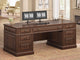 SEDETA 60.6 Inch Executive Desk with 7 Drawers Charging Station Home Office Desk with 2 File Drawers Classic Computer Desk Writing Study Desk with Storage