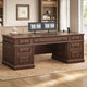 SEDETA 60.6 Inch Executive Desk with 7 Drawers Charging Station Home Office Desk with 2 File Drawers Classic Computer Desk Writing Study Desk with Storage