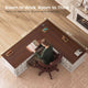 SEDETA | 68.5 Inch L Shaped Computer Desk with 6 Drawers Charging Station Executive Desk with 2 File Drawers Classic L-Shape Home Office Desk Writing Study Desk with Storage