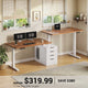 SEDETA 94 Inch Electric Height Adjustable Standing Desk Two Person Long Computer Office Desk with 4 Drawers Cable Management 2 Power Outlets CPU Stand