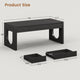 SEDETA | 55 Inch Modern Computer Desk with Power Outlet Home Office Desks with Relief Texture Executive Desk with U-Shaped Legs Office Desk with 3 Drawers