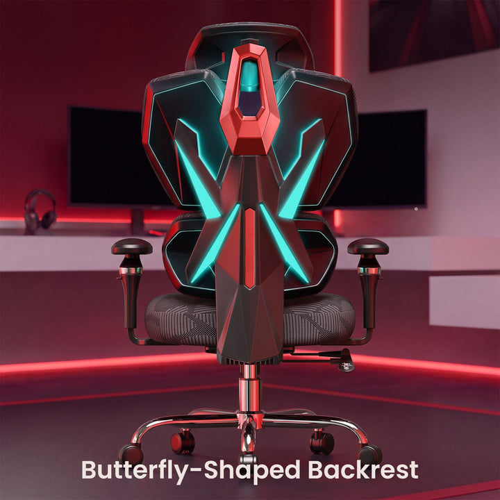 SEDETA® Home Office Desk Chairs with Headrest Butterfly-Shaped Backrest S100 Ergonomic Office Chair with Lumbar Support 6D Armrests Comfortable Ergonomic Gaming Chairs