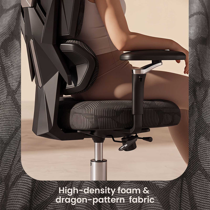 SEDETA® Home Office Desk Chairs with Headrest Butterfly-Shaped Backrest S100 Ergonomic Office Chair with Lumbar Support 6D Armrests Comfortable Ergonomic Gaming Chairs