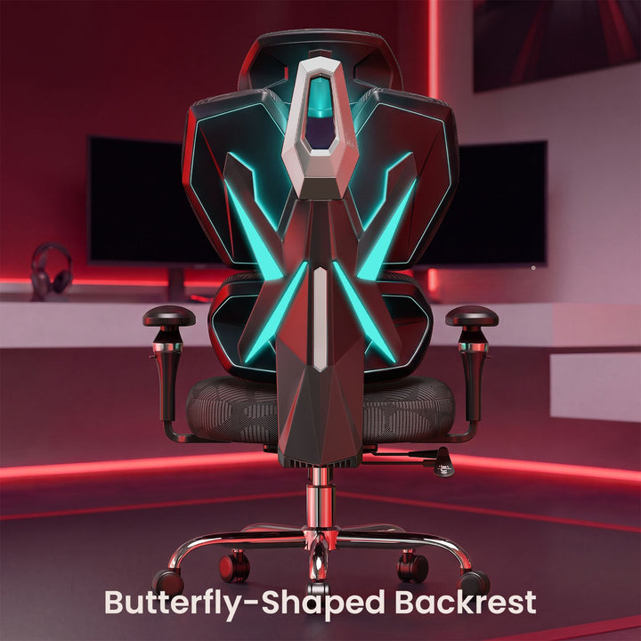 SEDETA® Home Office Desk Chairs with Headrest Butterfly-Shaped Backrest S100 Ergonomic Office Chair with Lumbar Support 6D Armrests Comfortable Ergonomic Gaming Chairs