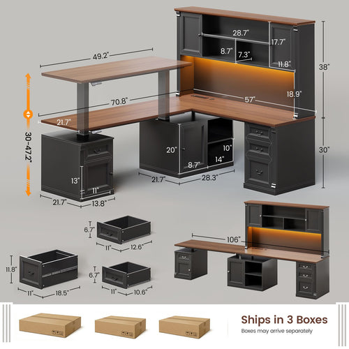 2 person desk