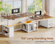 SEDETA 63 Inch L Shaped Electric Standing Desk with 3 Drawers for Office and Gaming Height Adjustable Desk with 3 Fabric Drawers Convertible L Shaped Desk or 2 Person Desk Sit Stand Desk