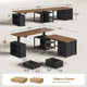 SEDETA 63 Inch L Shaped Electric Standing Desk with 3 Drawers for Office and Gaming Height Adjustable Desk with 3 Fabric Drawers Convertible L Shaped Desk or 2 Person Desk Sit Stand Desk