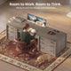 SEDETA | 70.8 Inch Home Office Desk with 7 Storage Drawers Charging Station Executive Desk with 2 File Drawers Writing Desk Study Table