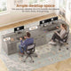 SEDETA 110.2 Inch Long 2 Person Desk with 9 Drawers for Home Office Long Computer Desk with Storage Cabinet Gaming Double Desk with Power Outlets Two Person Office Desk with Drawers