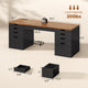 SEDETA | 59.1 Inch Home Office Desk with 8 Drawers Power Outlet Computer Desk with File Drawers Wood Executive Desk with USB Type-C Charging Station