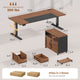 SEDETA | 71 Inch Electric Height Adjustable Desk with Drawers File Cabinet Sit Stand Desk with Power Outlets CPU Stand Large L Shaped Executive Standing Desk for Home Office