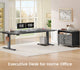 SEDETA | 71 Inch Electric Height Adjustable Desk with Drawers File Cabinet Sit Stand Desk with Power Outlets CPU Stand Large L Shaped Executive Standing Desk for Home Office