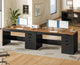 SEDETA® 47.2 Inch Office Desk with 4 Drawers Computer Desk with Power Strip Small Home Office Desk with Legal/Letter/A4 Size File Drawer Handleless Desk for Work Writing Gaming