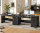 SEDETA® 47.2 Inch Office Desk with 4 Drawers Computer Desk with Power Strip Small Home Office Desk with Legal/Letter/A4 Size File Drawer Handleless Desk for Work Writing Gaming