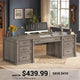 SEDETA 63 Inch Office Executive Desk with 7 Storage Drawers Charging Station Wood Computer Desk with 2 File Drawers Writing Desk Study Table