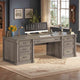 SEDETA® 63 Inch Executive Desk with 7 Storage Drawers Charging Station Wood Computer Desk with 2 File Drawers Writing Desk Study Table