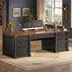 SEDETA® 63 Inch Executive Desk with 7 Storage Drawers Charging Station Wood Computer Desk with 2 File Drawers Writing Desk Study Table
