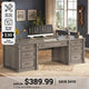SEDETA® 63 Inch Executive Desk with 7 Storage Drawers Charging Station Wood Computer Desk with 2 File Drawers Writing Desk Study Table